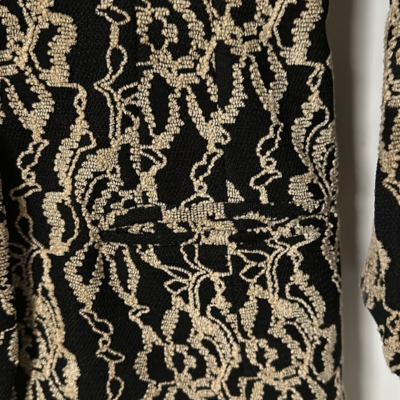 ANTHROPOLOGIE Cartonnier Felicia Lace Blazer Black Tan NEW - Picture 8 of 8